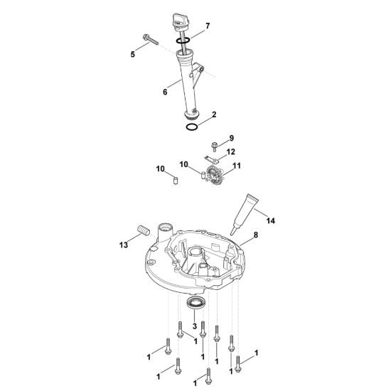 Picture of K - Sistema di lubrificazione, coppa dell'olio XT-675 (XT675-2046)